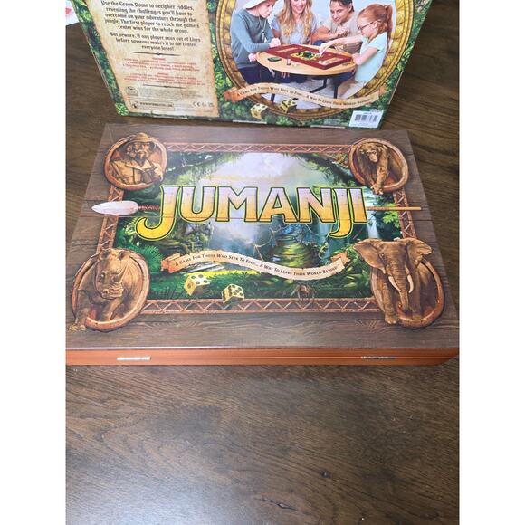 Jumanji the Game Real Wooden Box Edition of the Classic Adventure Board Game - Picture 12 of 16